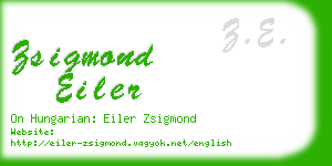 zsigmond eiler business card